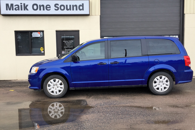 2019 Dodge Caravan with professional window tint in North Bay